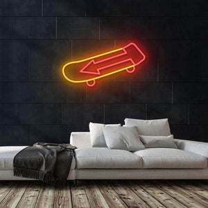 The Assassin's Skateboard Neon Sign