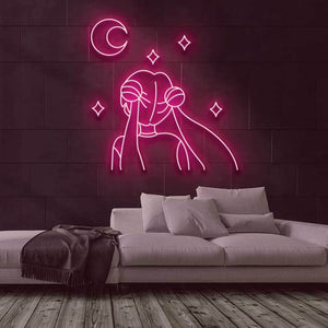 Usagi Moon Neon Sign
