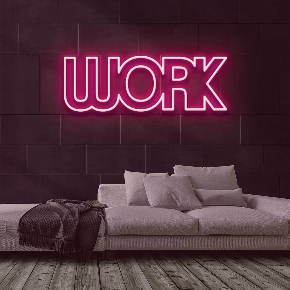 シンゴページ Work Neon Sign – Canvas Freaks