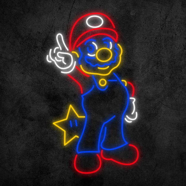 Mario Neon Sign Canvas Freaks
